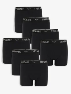 Threadbare Black Hipster Fit Boxer Shorts (7 Pack)