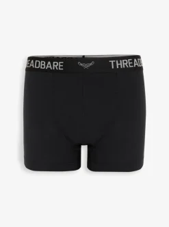 Threadbare Black Hipster Fit Boxer Shorts (7 Pack)