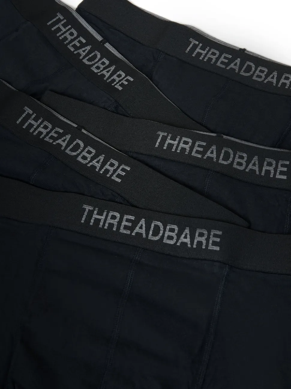 Threadbare Black Hipster Fit Boxer Shorts (5 Pack)