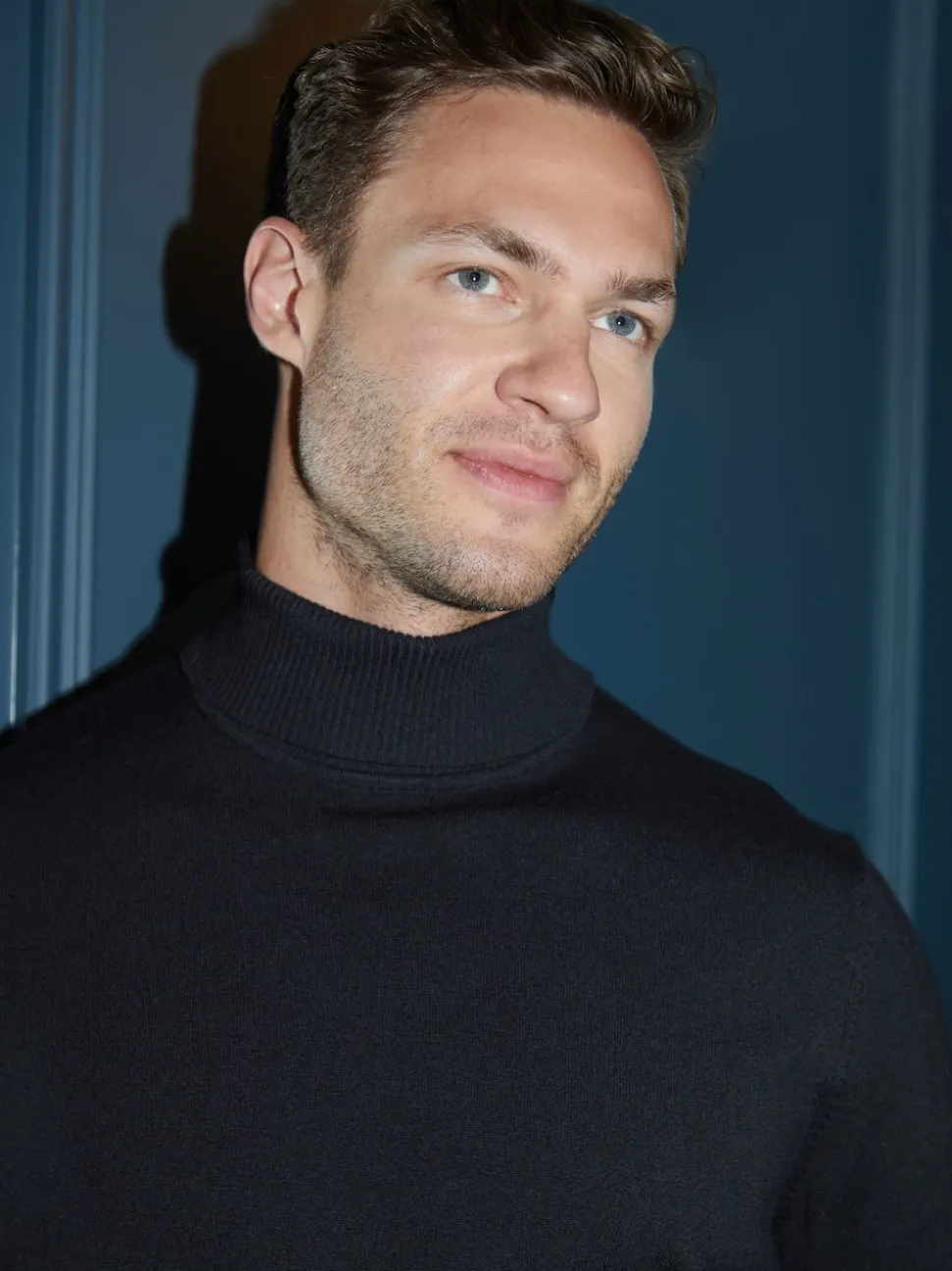 Threadbare Black Knitted Roll Neck Jumper
