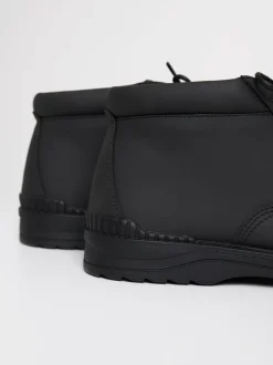 Threadbare Black Lace-Up Boots