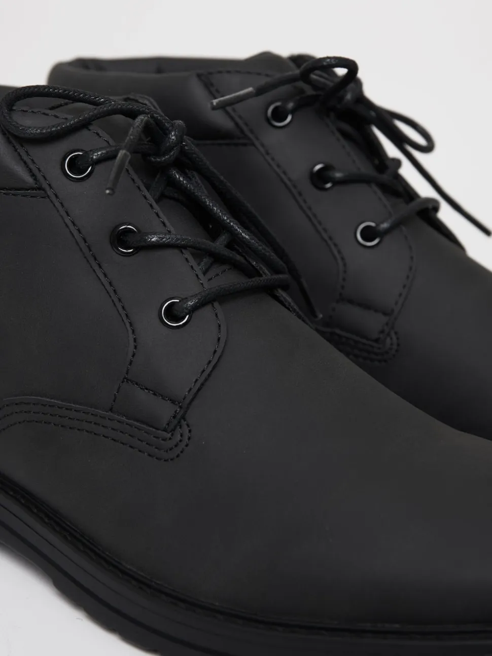 Threadbare Black Lace-Up Boots