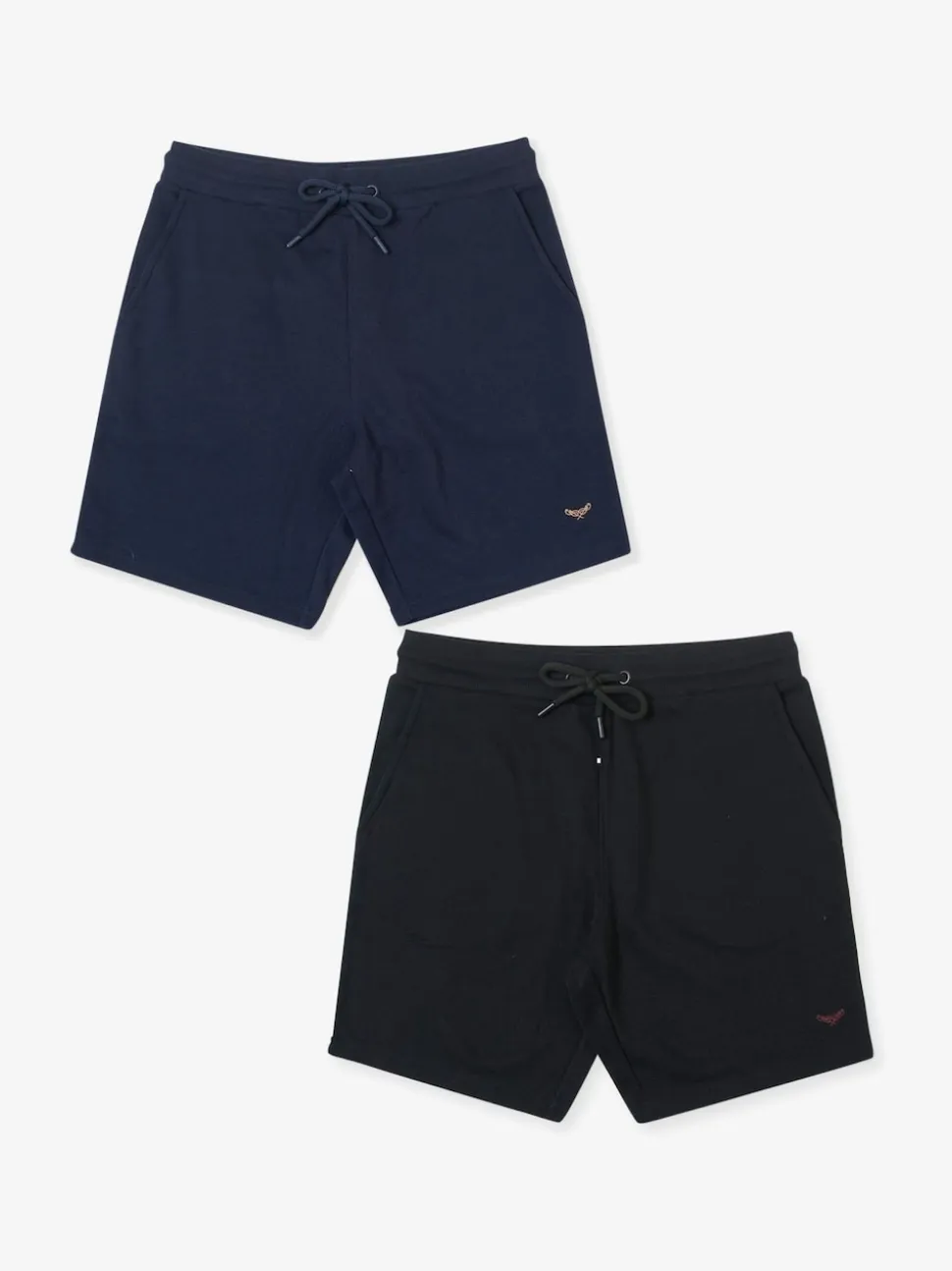 Threadbare Black/ Navy Sweat Shorts 2 Pack