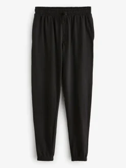 Threadbare Black Peached Cotton Long Lounge Set