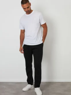 Threadbare Black Pintuck Pique Joggers