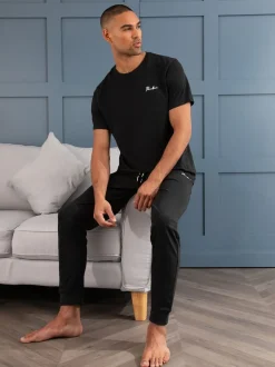 Threadbare Black Pyjamas Set