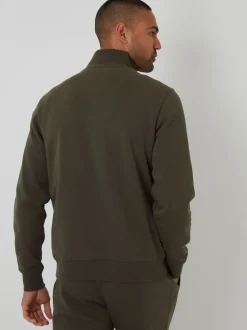Threadbare Black Quarter Zip Neck Sweatshirts 2 Pack
