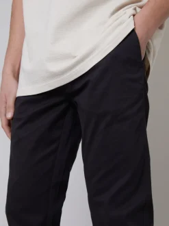 Threadbare Black Regular Fit Chino Trousers with Stretch