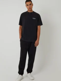 Threadbare Black Relaxed Fit Cuffed Joggers