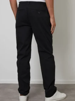 Threadbare Black Straight Leg Stretch Waist Chino Trousers