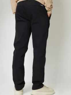 Threadbare Black Straight Leg Canvas Trousers With Stretch