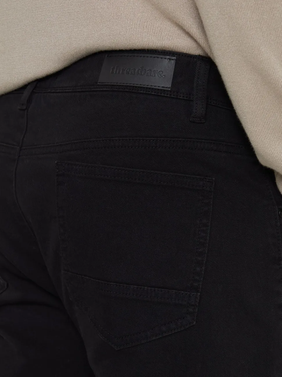 Threadbare Black Straight Leg Jeans With Stretch