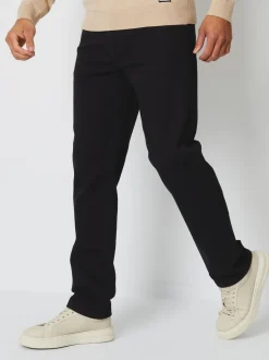 Threadbare Black Straight Fit Jeans With Stretch