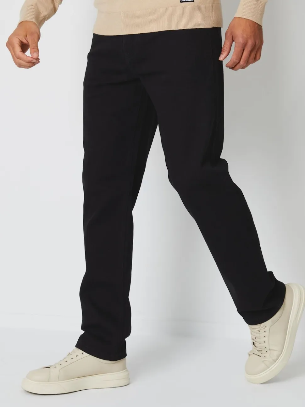 Threadbare Black Straight Fit Jeans With Stretch