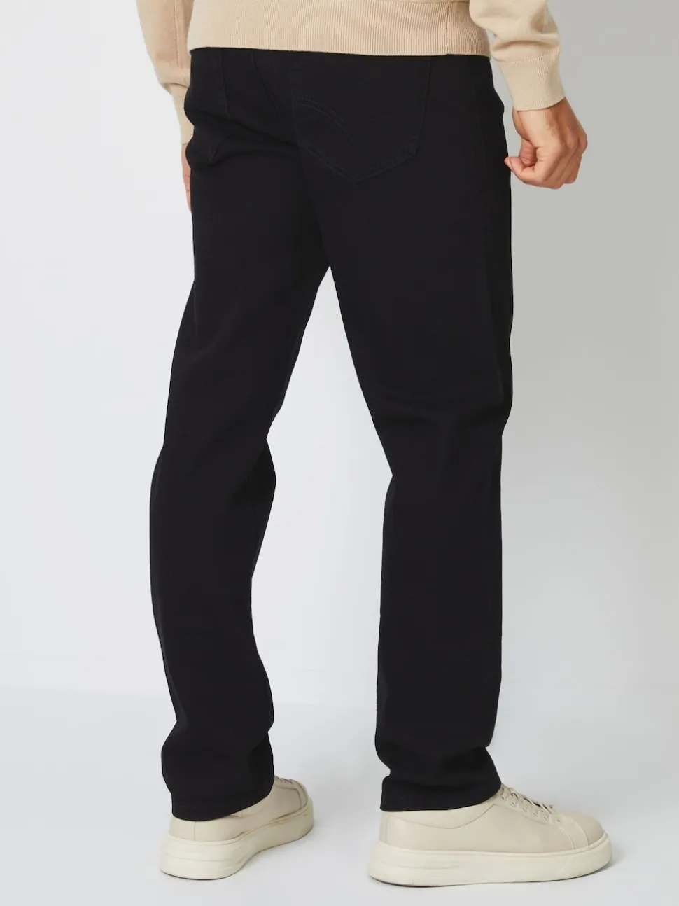 Threadbare Black Straight Fit Jeans With Stretch