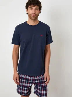 Threadbare Black Textured Check Shortie Pyjamas Set 2 Pack