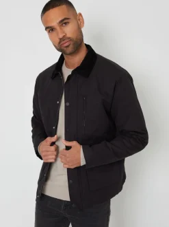 Threadbare Black Twill Lightweight Jacket