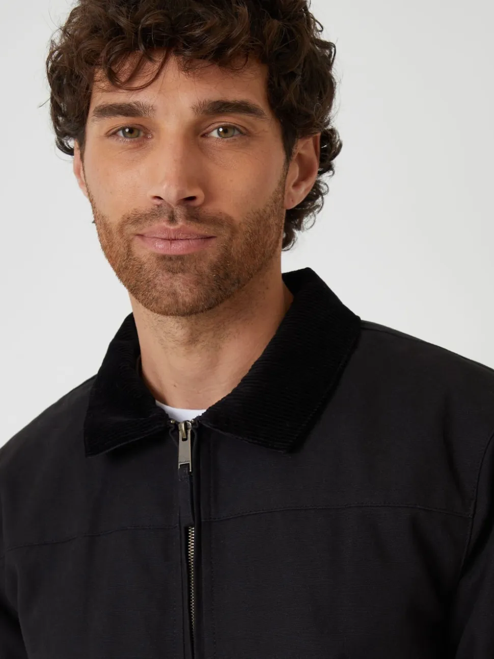 Threadbare Black Zip Through Lightweight Jacket With Quilting