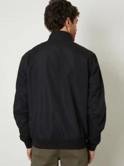 Threadbare Black Zip Up Harrington Jacket
