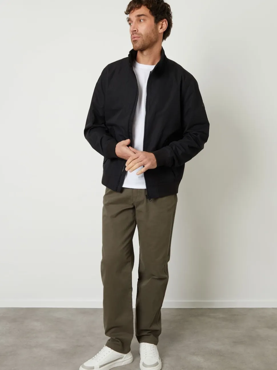 Threadbare Black Zip Up Harrington Jacket
