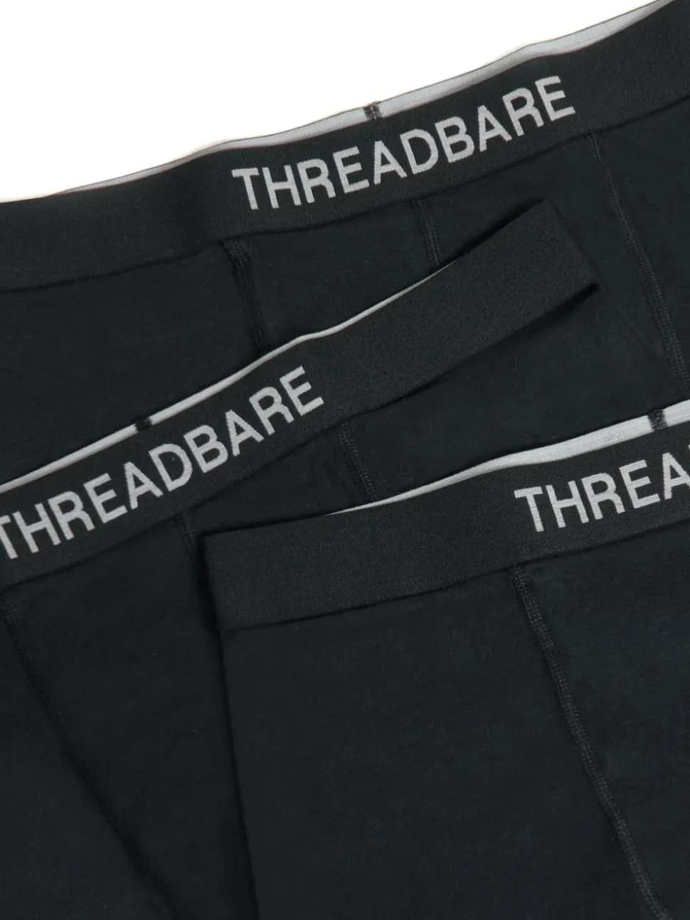 Threadbare Black/Grey Hipster Fit Boxer Shorts 3 Pack