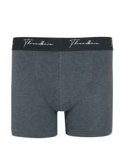 Threadbare Black/Grey/Charcoal Hipster Fit Boxer Shorts 3 Pack