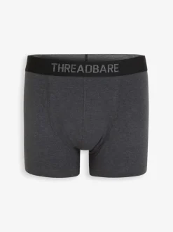 Threadbare Black/Grey/White Hipster Fit Boxer Shorts (5 Pack)