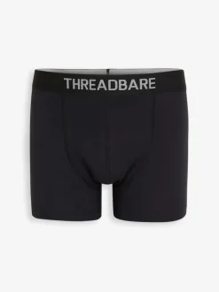 Threadbare Black/Grey/White Hipster Fit Boxer Shorts (5 Pack)