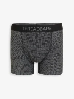 Threadbare Black/Grey/White Hipster Fit Boxer Shorts (5 Pack)
