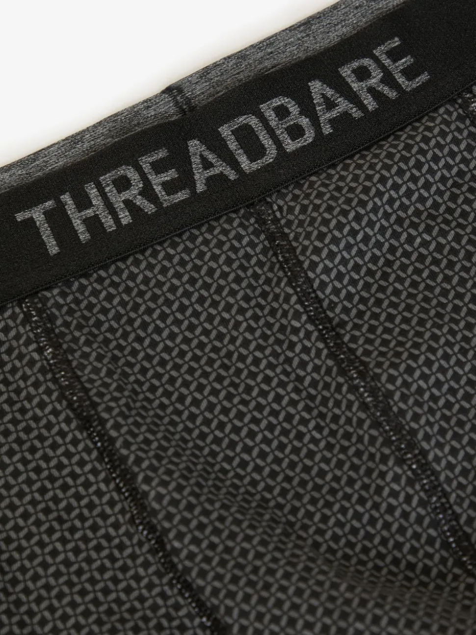 Threadbare Black/Grey/White Hipster Fit Boxer Shorts (5 Pack)