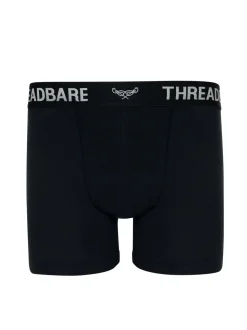 Threadbare Black/White Hipster Fit Boxer Shorts 3 Pack