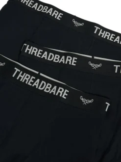 Threadbare Black/White Hipster Fit Boxer Shorts 3 Pack