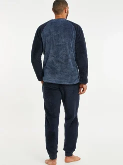 Threadbare Blue Borg Pyjamas Set