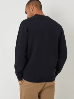 Threadbare Blue Cable Knit Detail V-Neck Cardigan