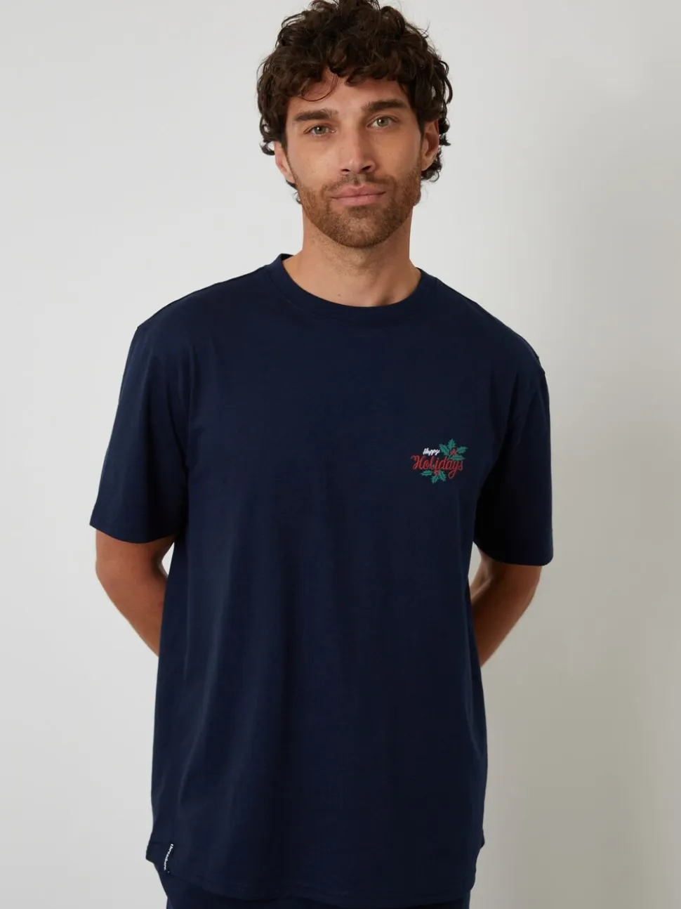 Threadbare Blue Christmas Graphic Lounge Set