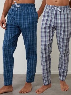 Threadbare Blue Cotton Lounge Joggers 2 Pack