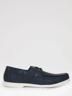 Threadbare Blue Faux Suede Boat Shoes