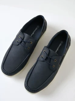 Threadbare Blue Faux Suede Boat Shoes