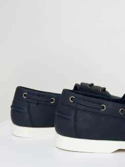 Threadbare Blue Faux Suede Boat Shoes