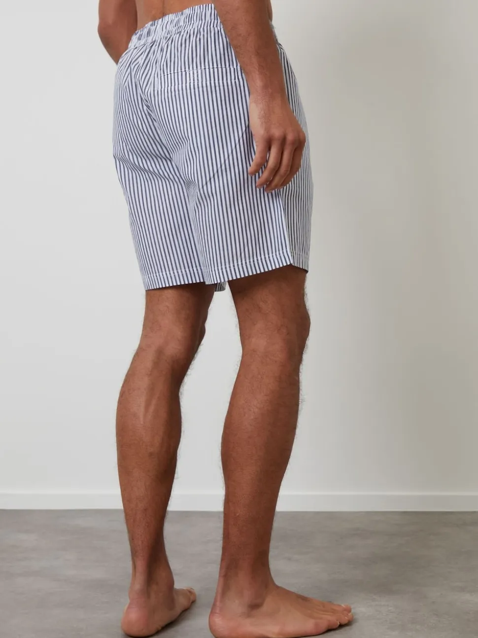 Threadbare Blue Stripe Cotton Poplin Lounge Shorts 3 Pack