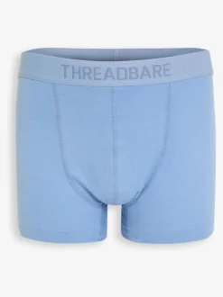 Threadbare Blue/Burgundy Hipster Fit Boxer Shorts 3 Pack