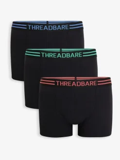 Threadbare Blue/Green/Red Hipster Fit Boxer Shorts 3 Pack