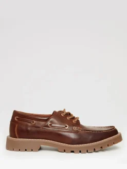 Threadbare Brown Chunky Boat Shoes