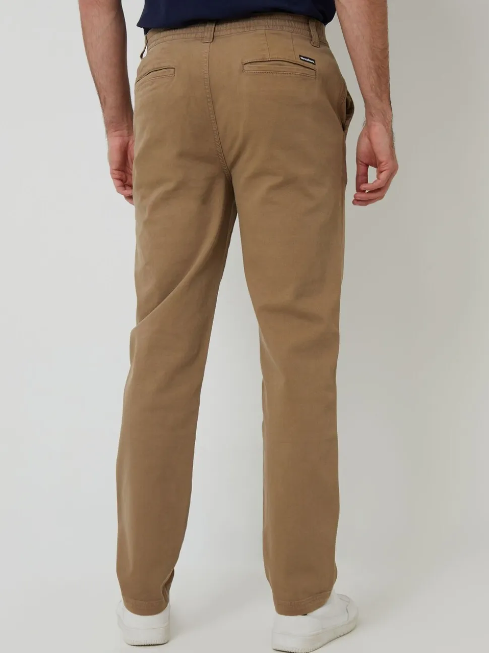 Threadbare Brown Elasticated Waist Regular Fit Chino Trousers