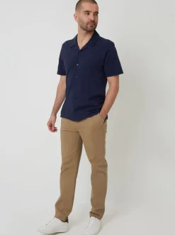 Threadbare Brown Elasticated Waist Regular Fit Chino Trousers