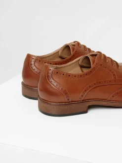 Threadbare Brown Faux Leather Brogues