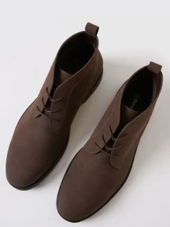 Threadbare Brown Faux Suede Chukka Boots