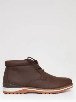 Threadbare Brown Lace-Up Boots