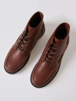 Threadbare Brown Moccasin Boots