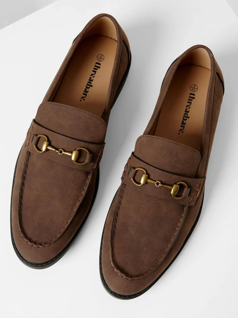 Threadbare Brown Snaffle Loafers